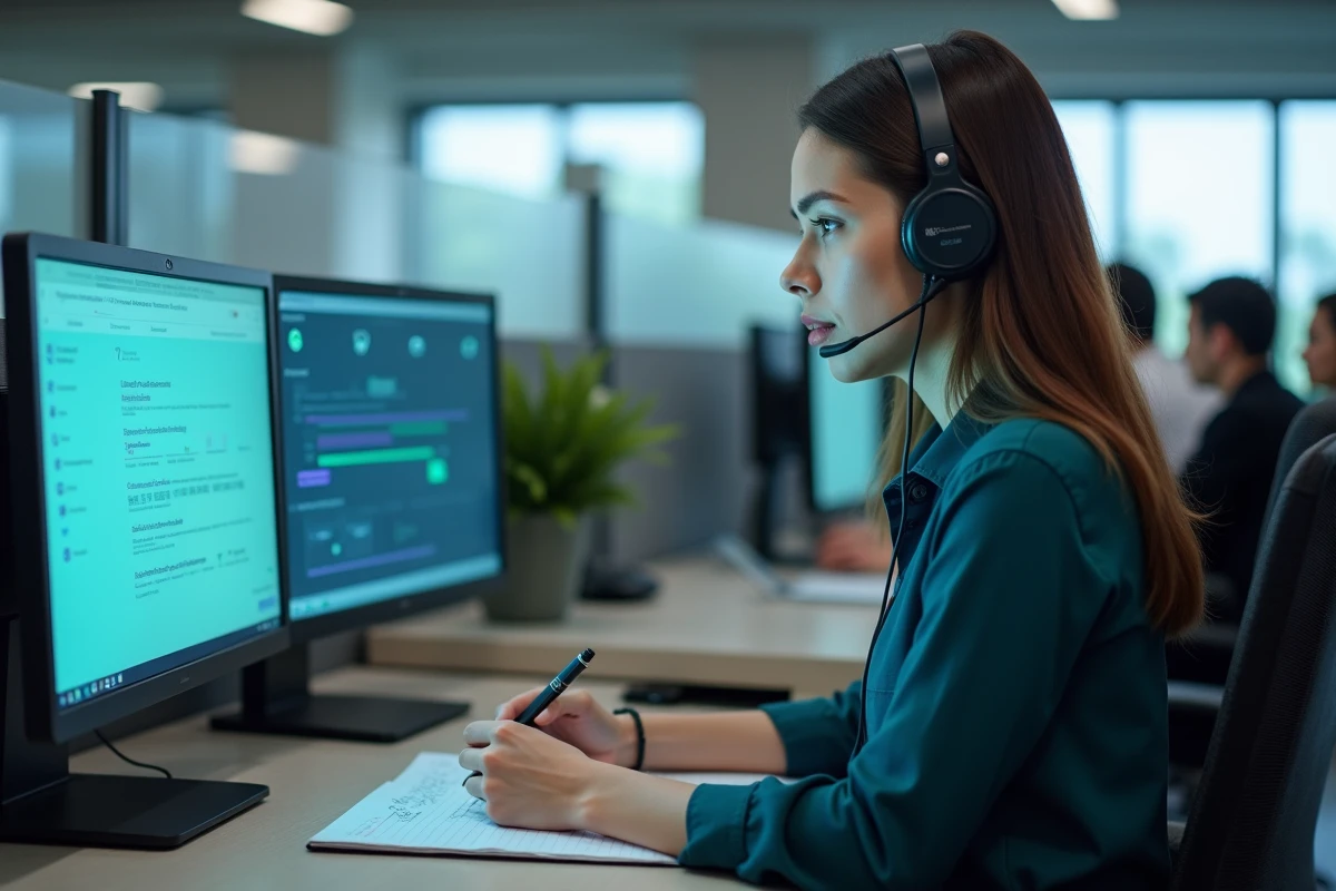 Conseillère du service client Camieg aidant un utilisateur à résoudre un problème de connexion à son compte